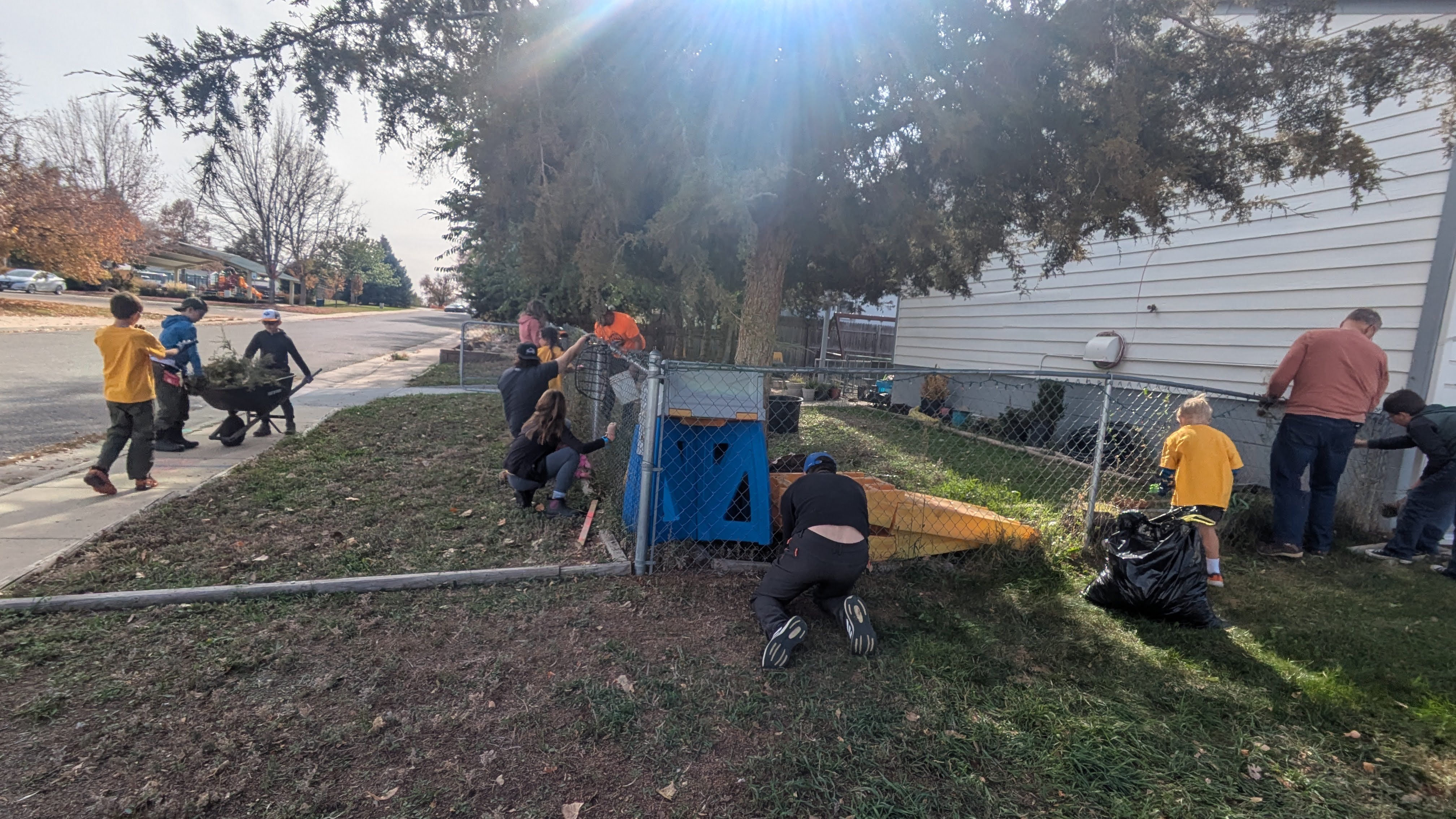 Pack 62 scouts doing community service in Erie