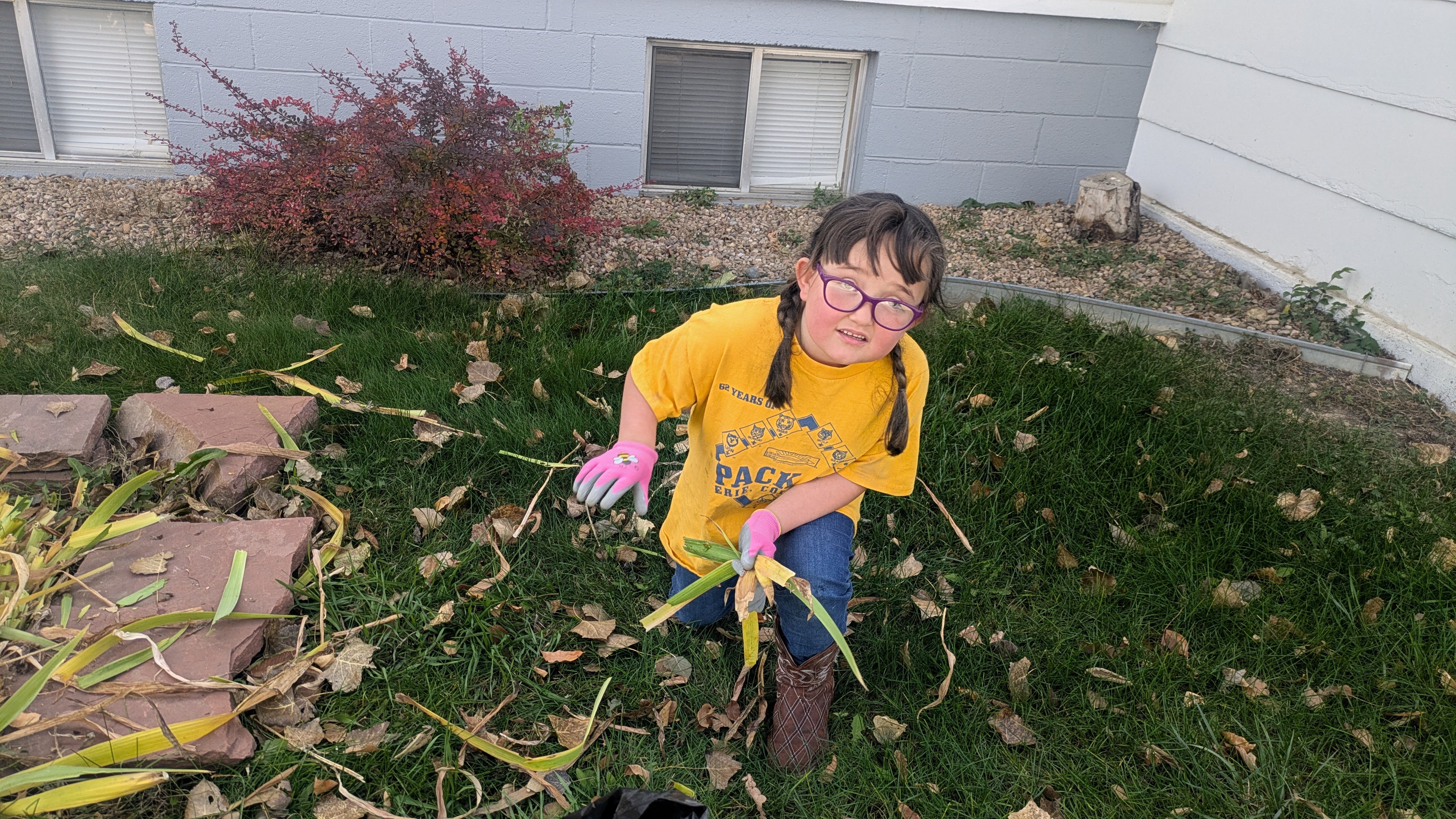Pack 62 scout doing community service