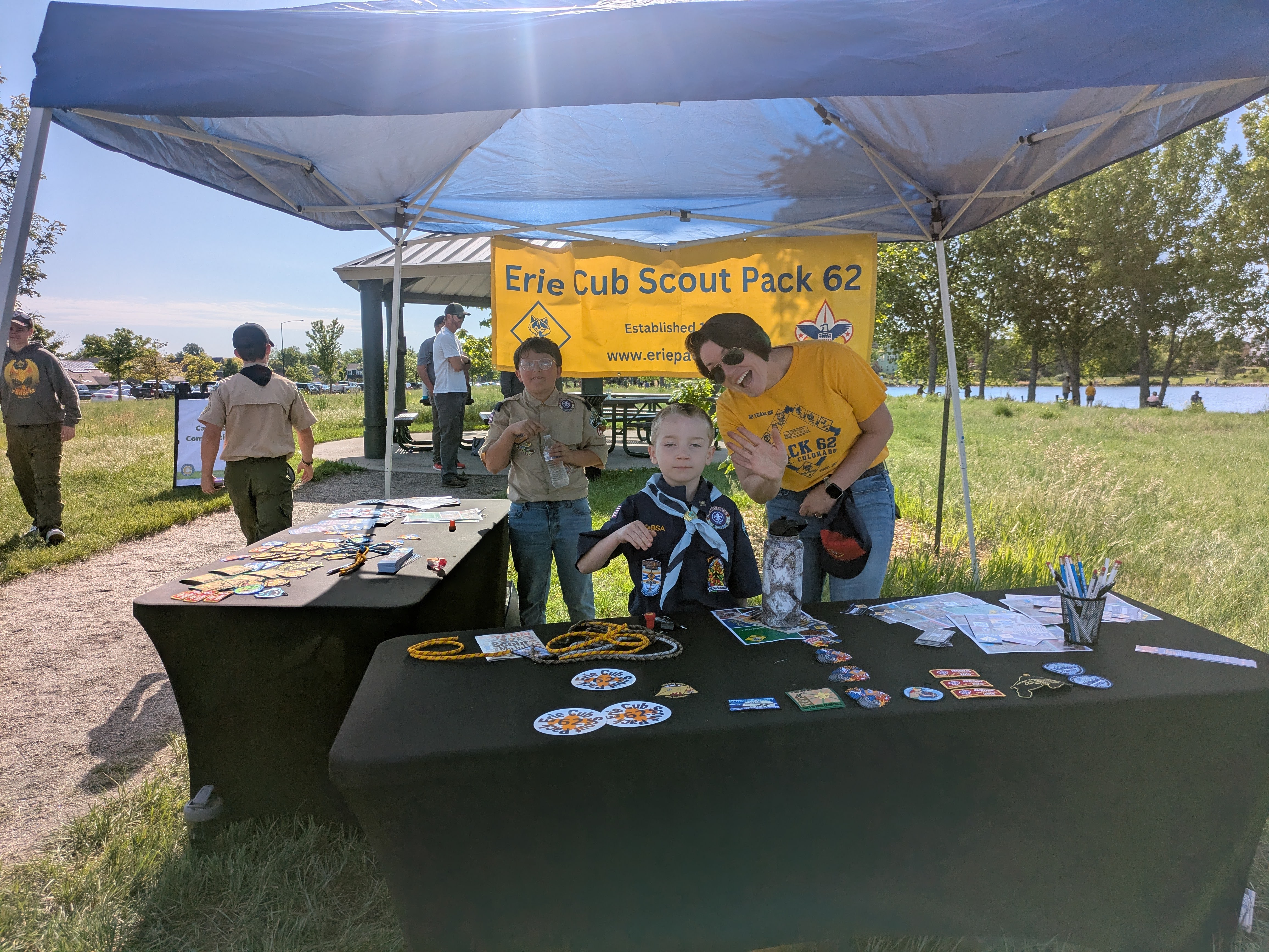 Pack 62 at Thomas Reservoir Erie Fishing Derby